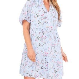 Cece Blue Floral Day dress. Size 2X. NWOT! From Nordstrom